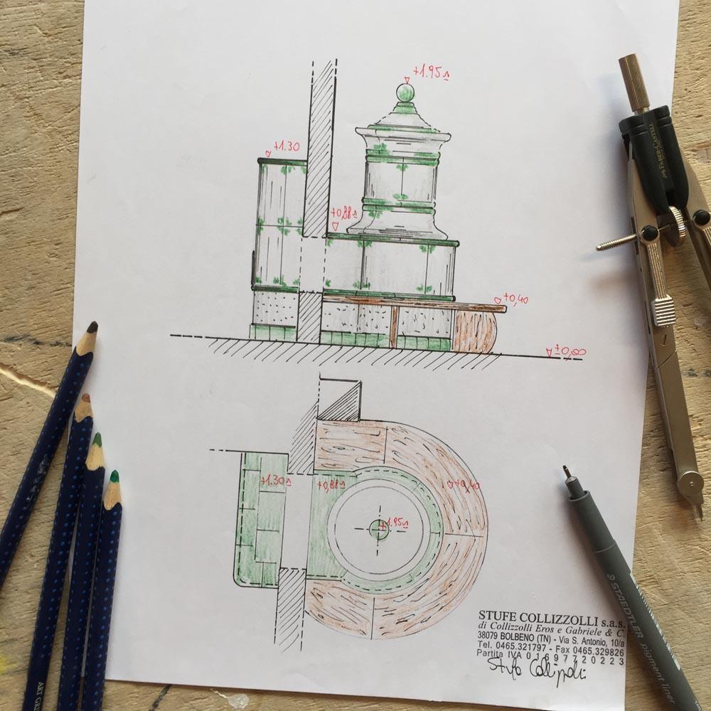 Stufe in ceramica fatte a mano, Stufe Collizzolli stufe a legna stufe a pellet e stufe elettriche fatte a mano